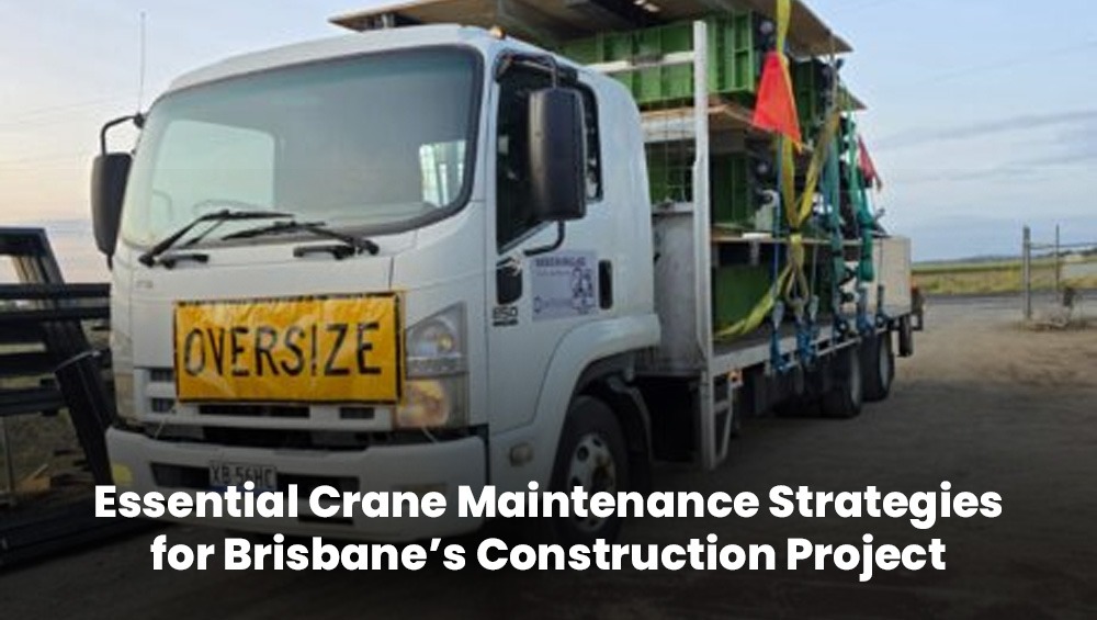 Crane maintenance at a Brisbane construction site