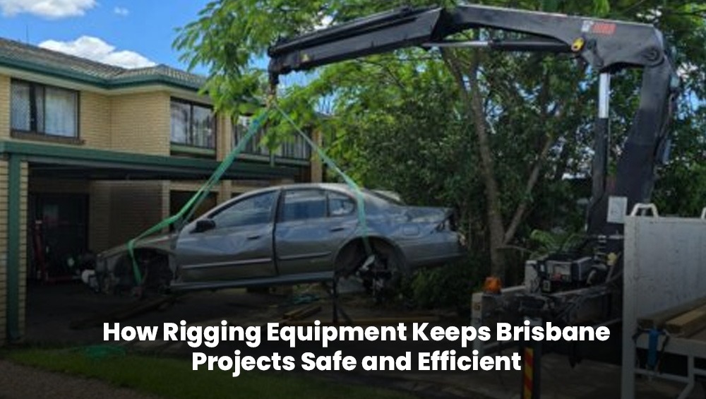 Rigging equipment used on a Brisbane construction site for safety and support