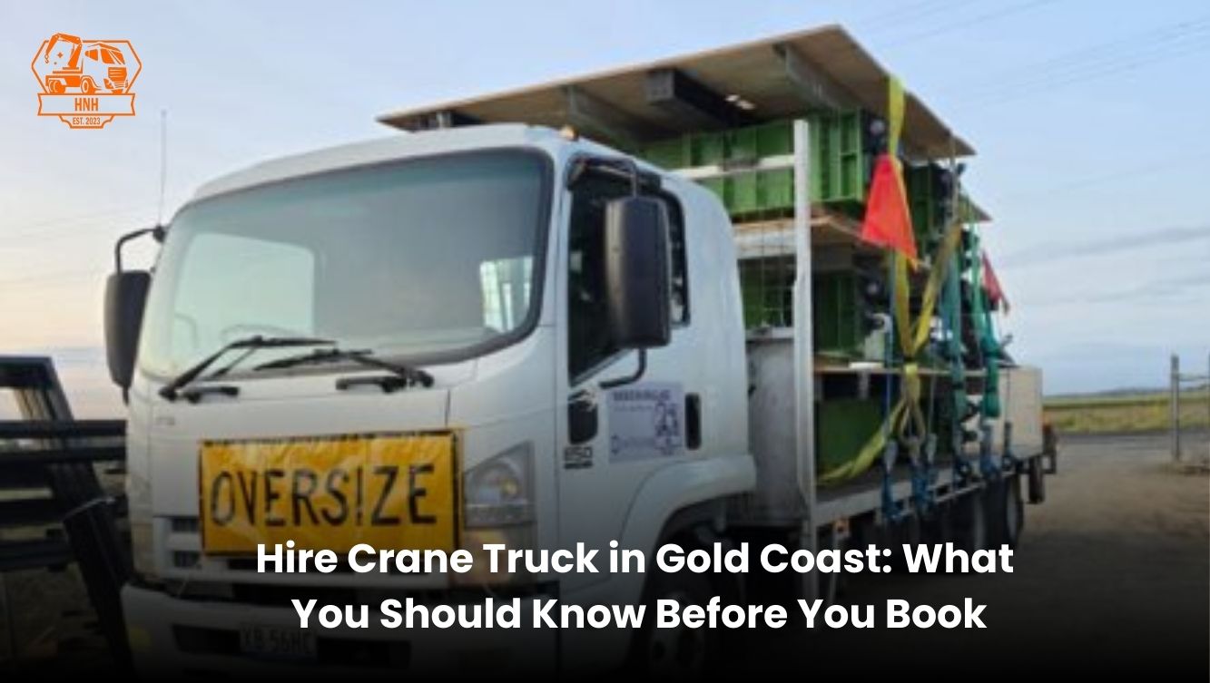 Crane truck hire in Gold Coast for lifting, moving, and transporting heavy loads safely and efficiently.