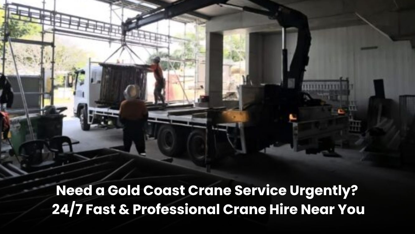 Gold Coast crane service urgently lifting heavy materials with 24/7 fast and professional crane hire near you