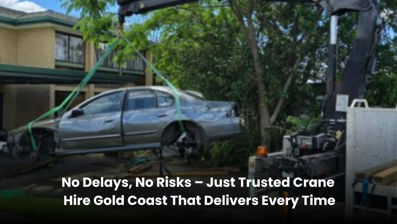 Trusted crane hire Gold Coast lifting a car safely with no delays and professional service