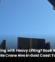 Reliable mobile crane hire Gold Coast lifting heavy materials safely at construction site