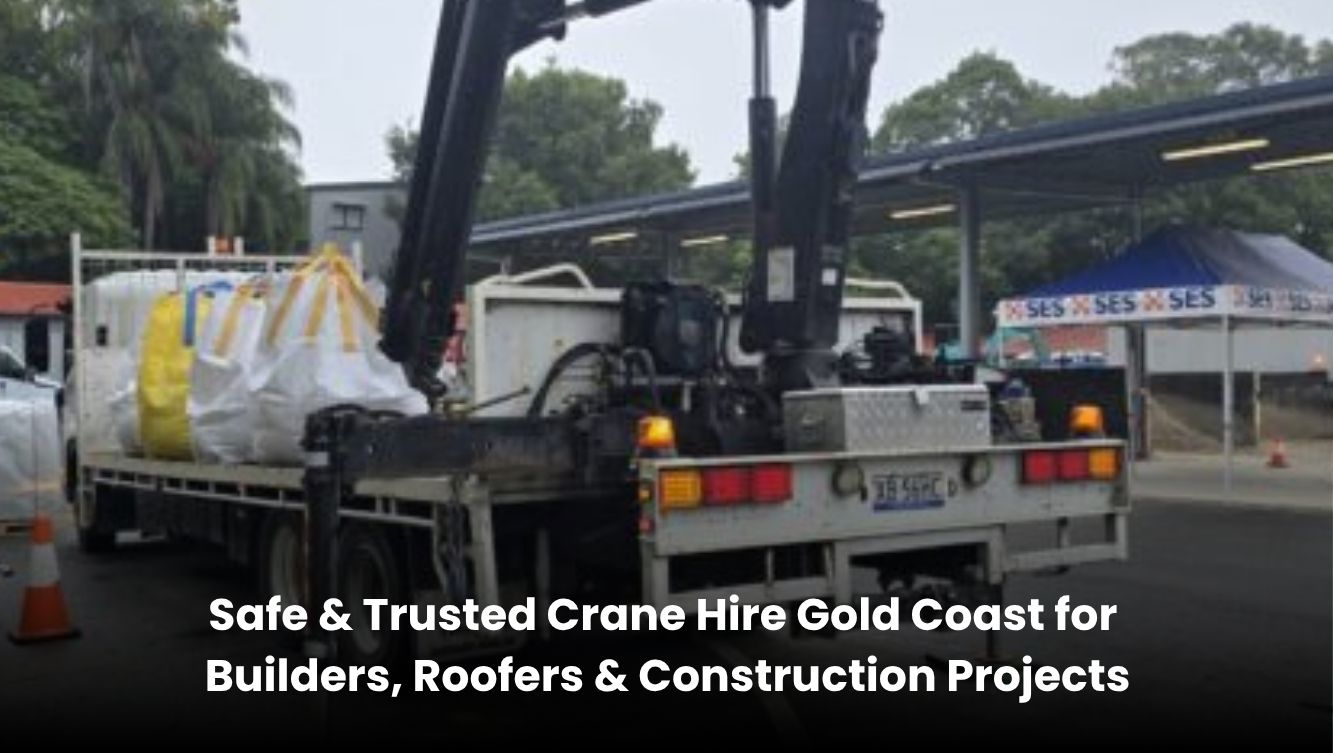 Safe and trusted crane hire service in Gold Coast handling lifting work for builders, roofers and construction projects